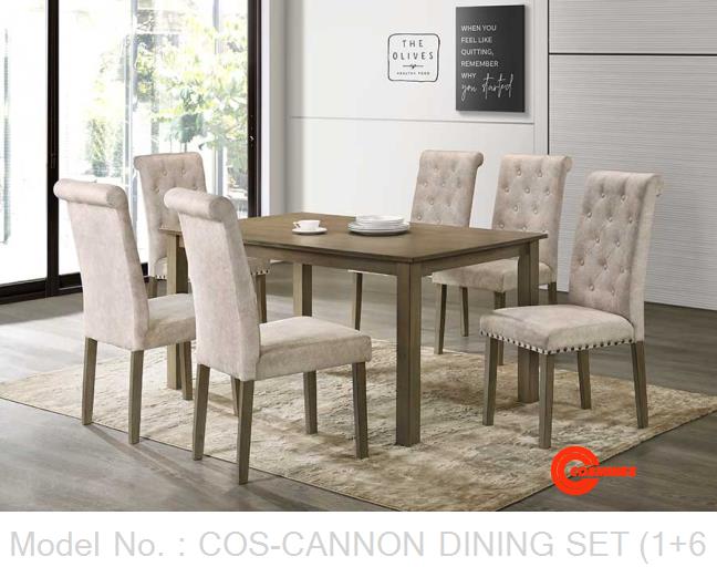 COS-CANNON DINING SET (1+6)
